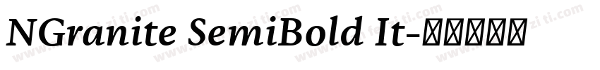 NGranite SemiBold It字体转换